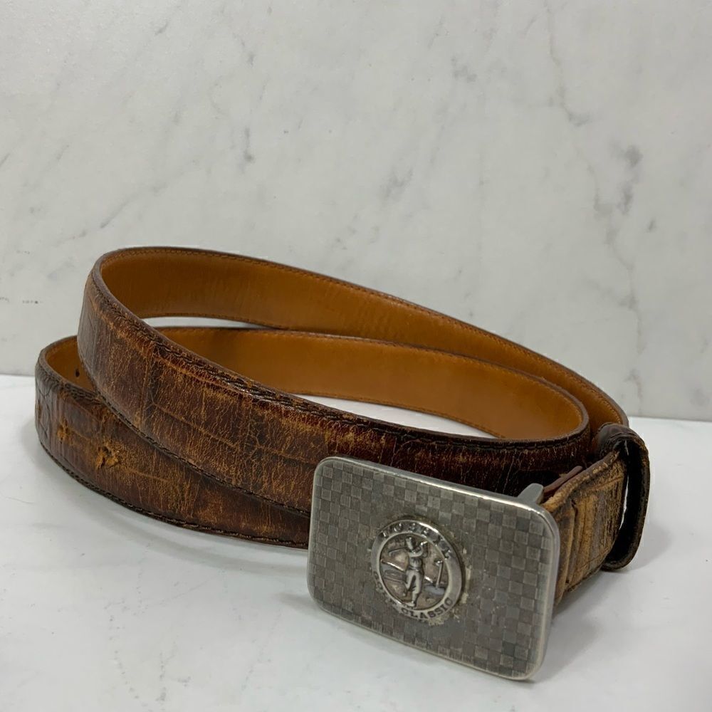 FOSSIL Golf Classic brown leather belt